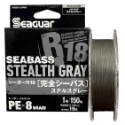 PE X8 R-18 Seabass Stealth Gray - 150 m