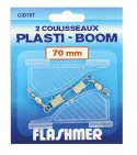 PLASTI-BOOM SLIDERS (2-pack) - 70 mm - CLEAR - (2-pack)