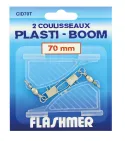 PLASTI-BOOM SLIDERS (2-pack) - 70 mm - CLEAR - (2-pack)