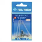 STRAIGHT SLIDERS - 50 x 3 mm - CLEAR - 3-pack