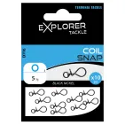 COIL SNAP - BLACK NICKEL - 10-pack
