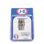 EMERILLON NICKELÉ JB A ATTACHE INOX - x5