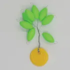 OVAL FLOATING BEAD, 7 MM