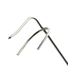 CROCHET A OURSIN INOX MANCHE PLASTIQUE