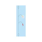 BAS DE LIGNE PERCHE - TETARDS - 2 HAMEÇONS