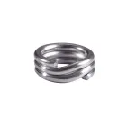 TRIPLE SPLIT RINGS OF STAINLESS STEEL - 10 pcs