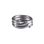 TRIPLE SPLIT RINGS OF STAINLESS STEEL - 10 pcs
