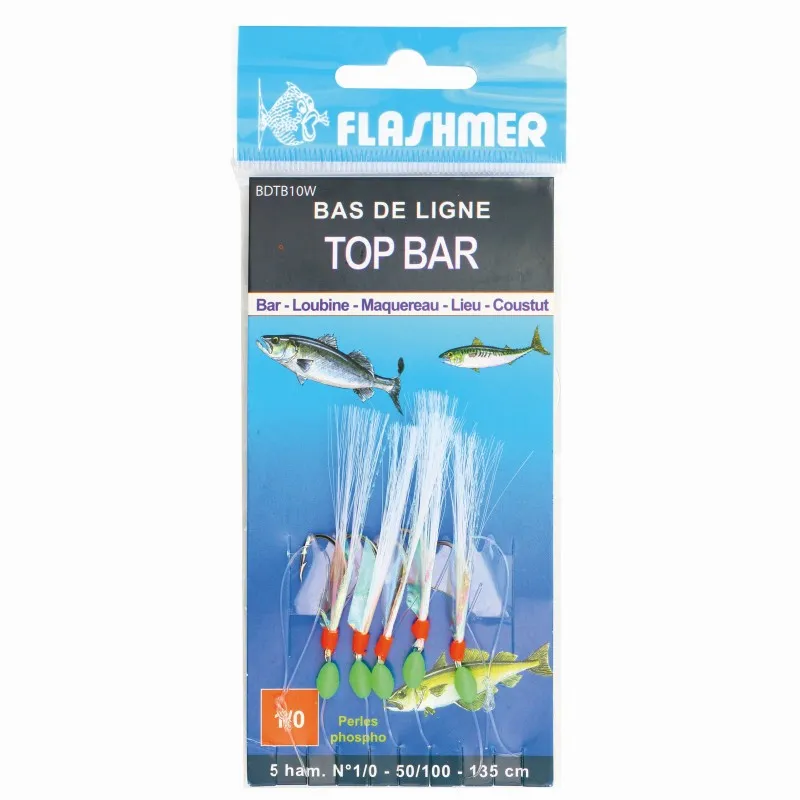 BAS DE LIGNE TOP BAR - 5 HAMEÇONS