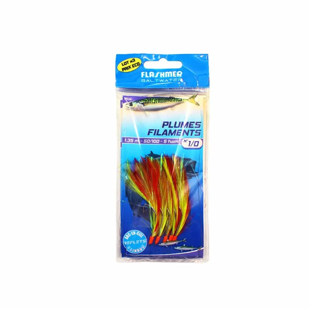 LOT DE 3 PLUMES FILAMENTS N°2/0