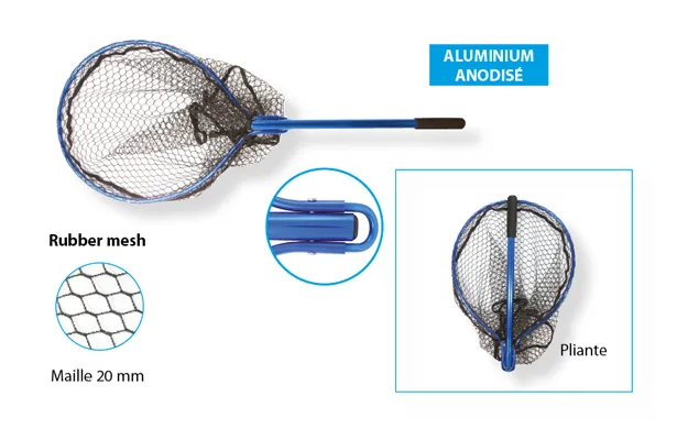 EASY FOLDABLE BOAT LANDING NET - ALUMINUM