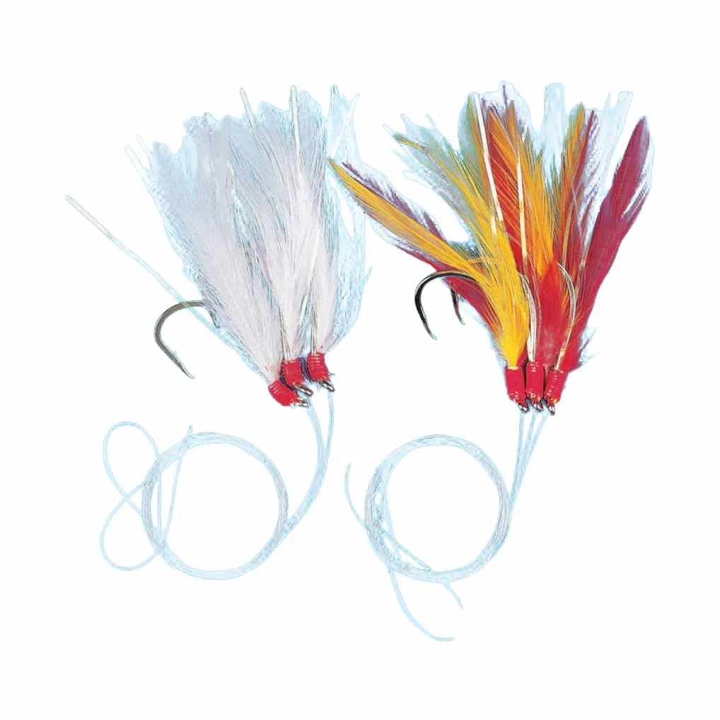 PLUMES DE MER GROSSE PÊCHE - 3 HAMEÇONS N° 7/0