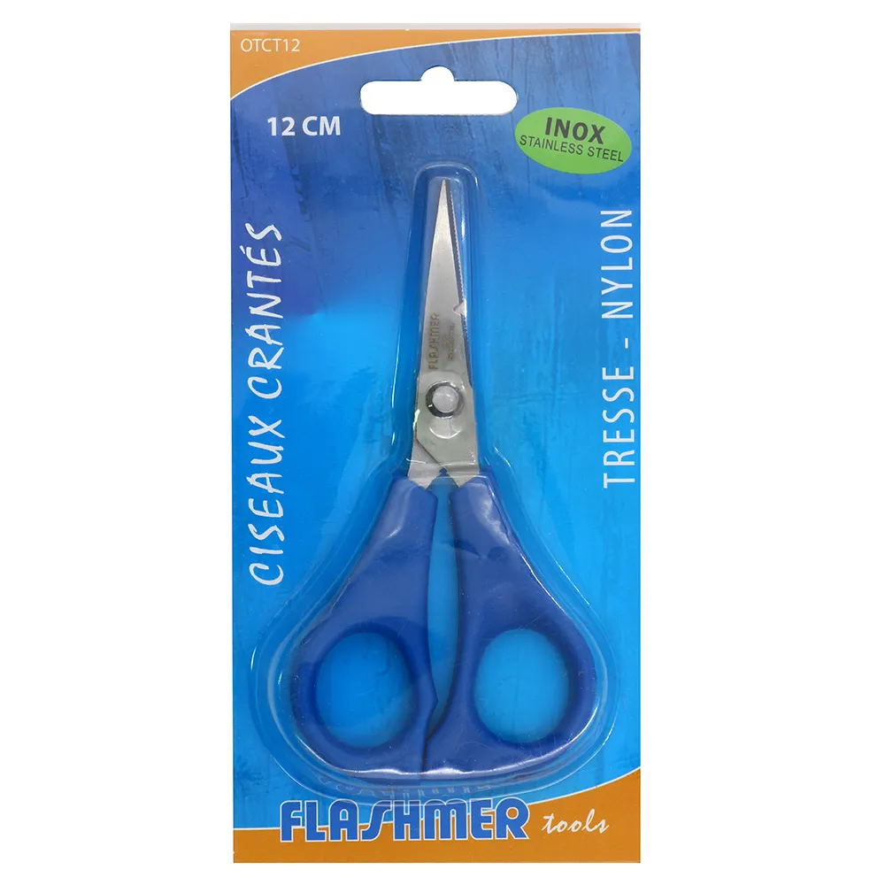 12 CM STAINLESS STEEL SERRATED HAIR-CUTTING SCISSORS