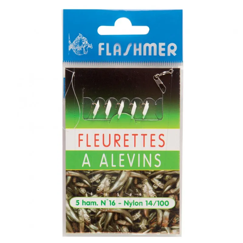 BAS DE LIGNE FLEURETTES A ALEVINS - 5 HAMEÇONS