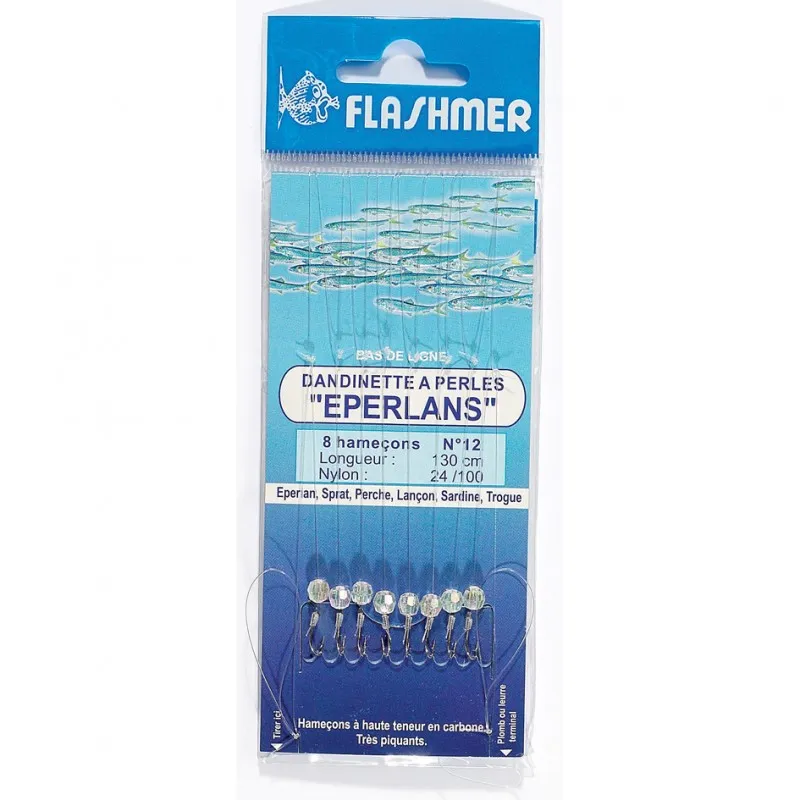 BAS DE LIGNE DANDINETTE A PERLES EPERLAN - 8 HAMEÇONS