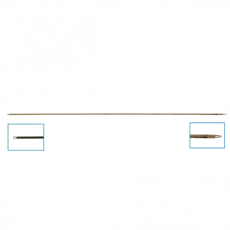 DELICATE STAINLESS STEEL BAIT NEEDLE - LOOP + TIP - Tube (2-pack)