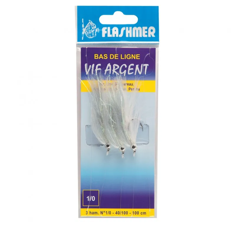 BAS DE LIGNE VIF ARGENT - 3 HAMEÇONS