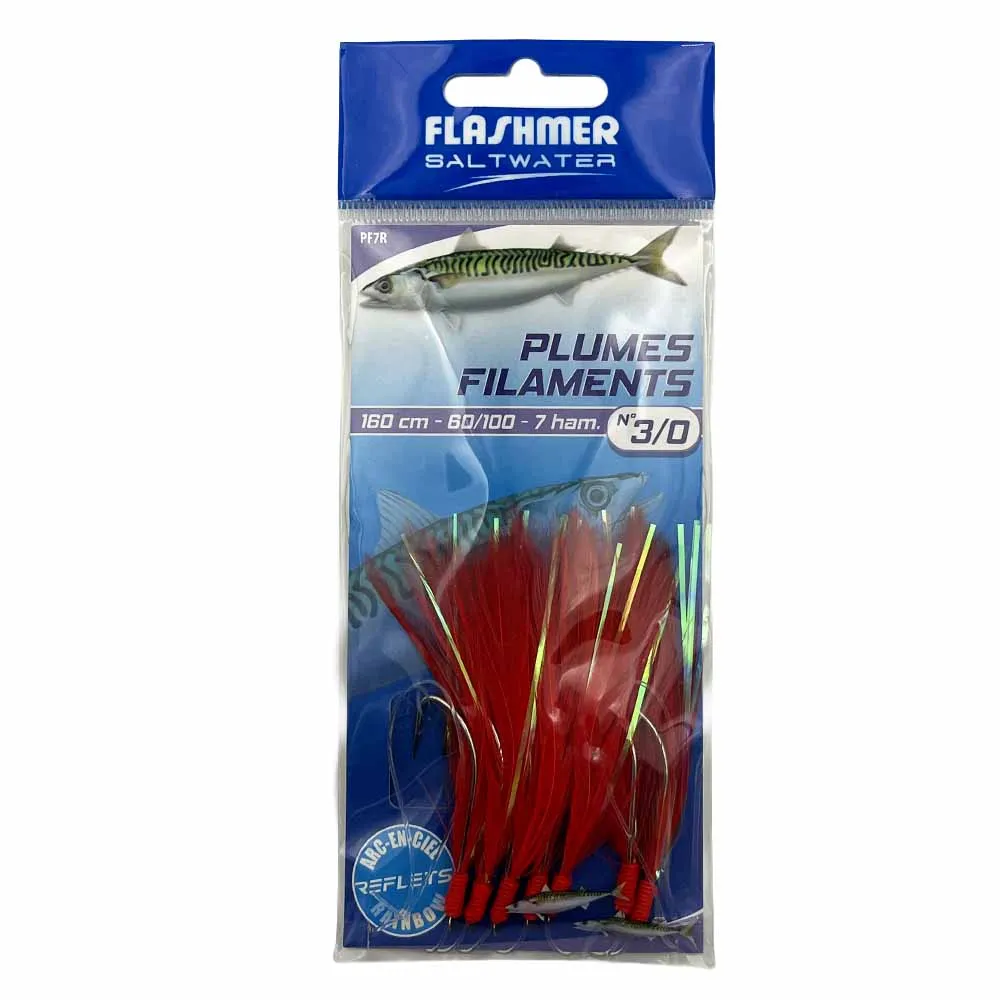PLUMES DE MER FILAMENTS - 7 HAMEÇONS N° 3/0