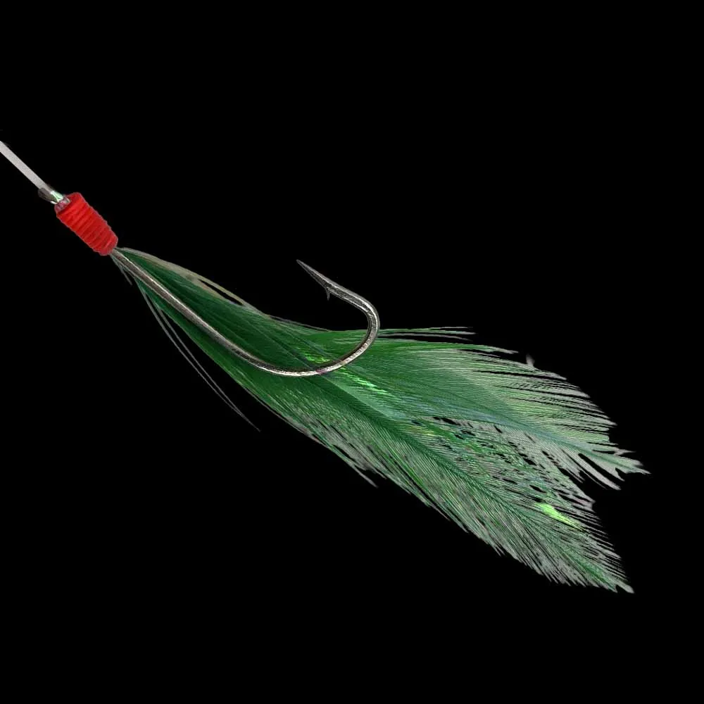 PLUMES DE MER FILAMENTS - 5 HAMEÇONS N° 2/0