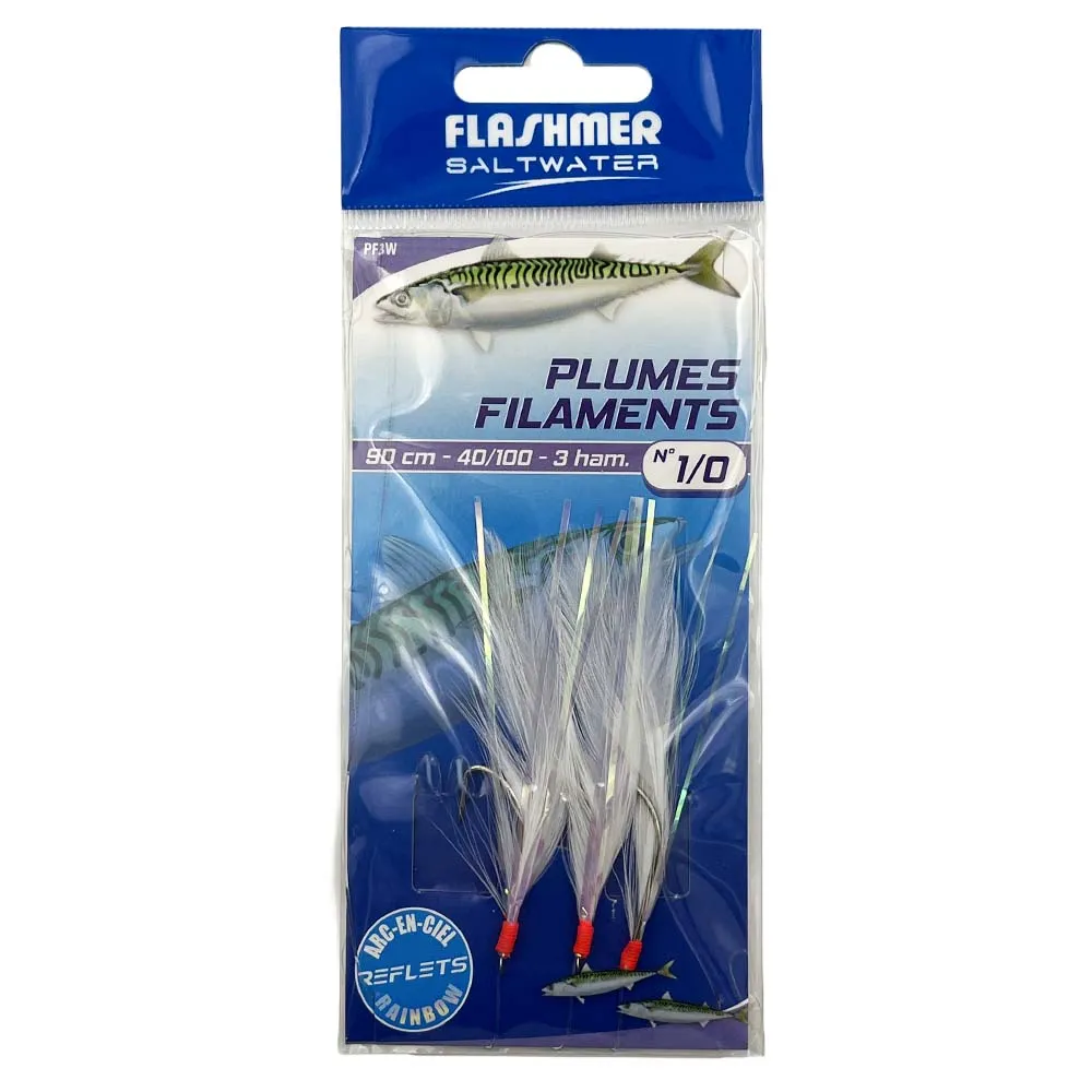 PLUMES DE MER FILAMENTS - 3 HAMEÇONS N° 1/0