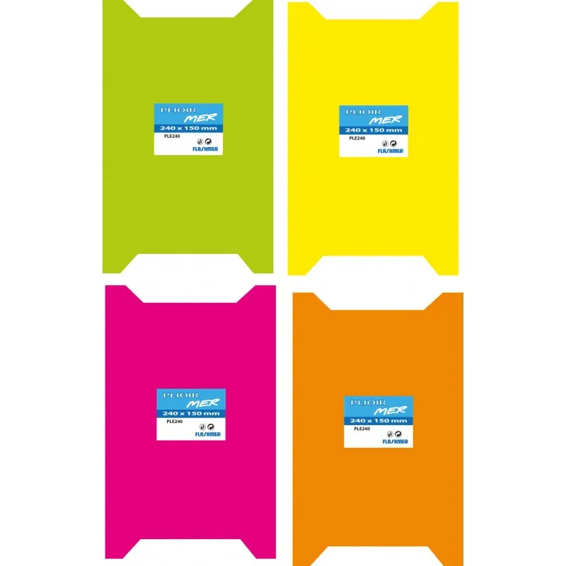 PACK x4 PLIOIRS MOUSSE MER - 240 x 150 x 25 mm - Coloris assortis