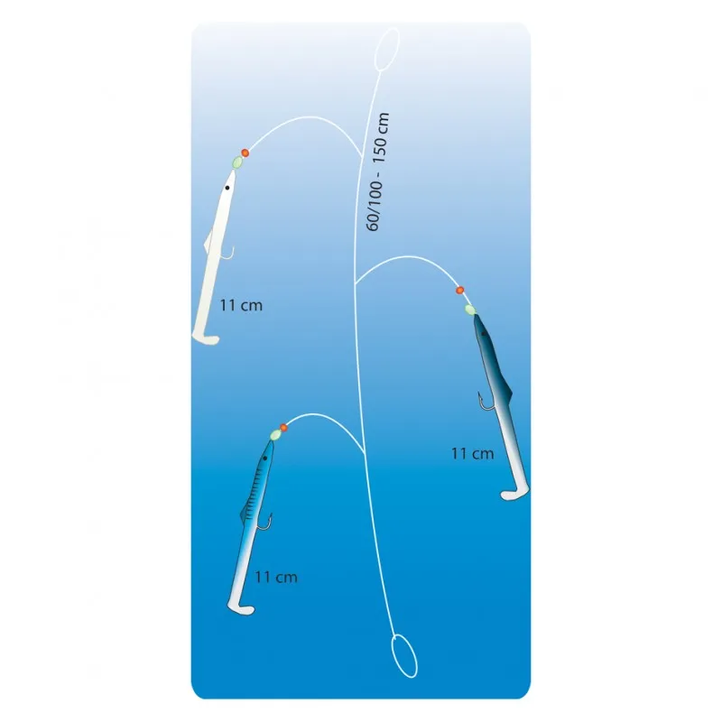 BAS DE LIGNE 3 LANÇONS 11 cm