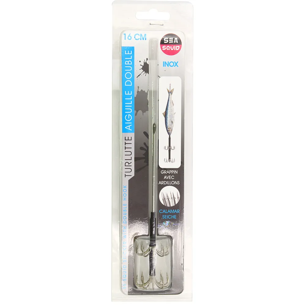 DOUBLE-HOOK STAINLESS STEEL SQUID JIG