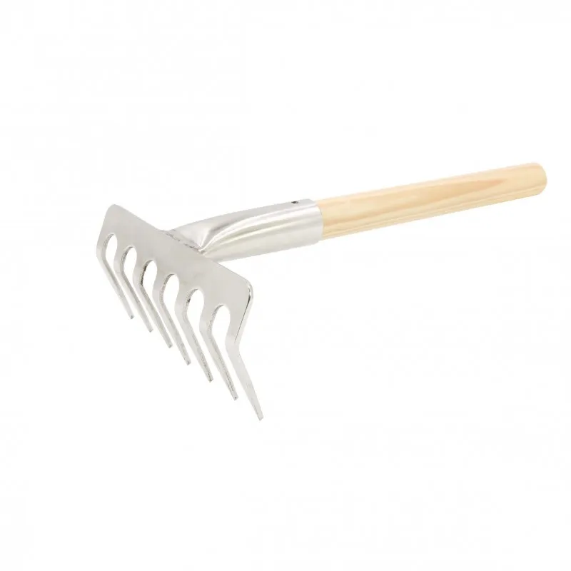 RATEAU A DENTS PLATES INOX 120 CM