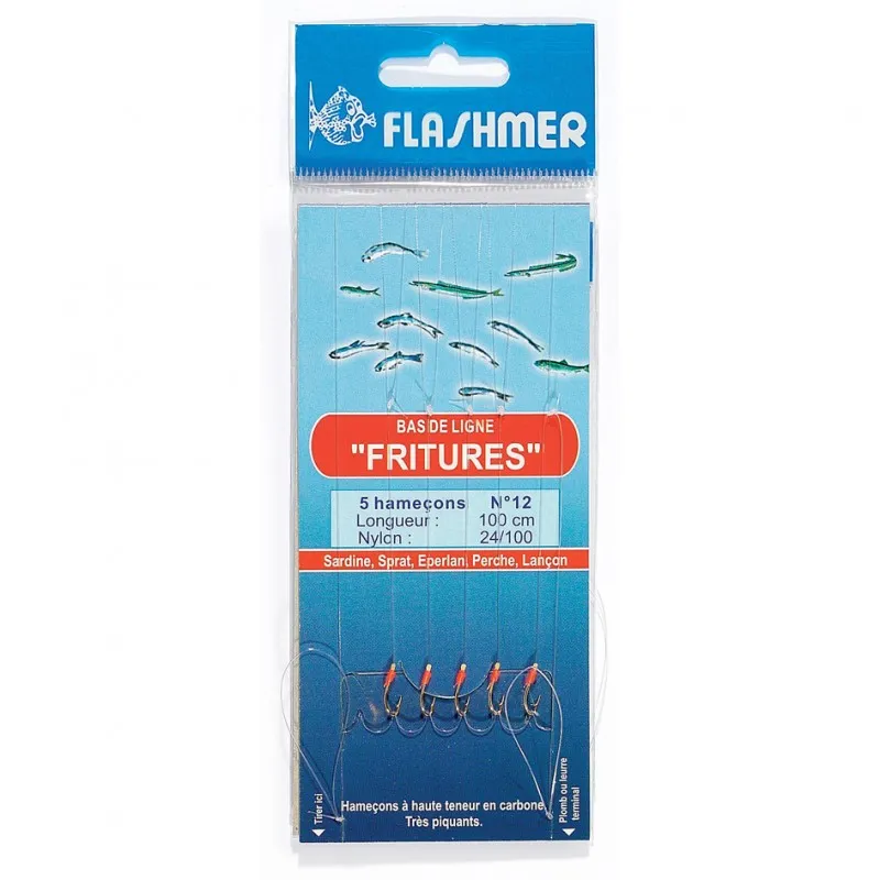 BAS DE LIGNE FRITURES - 5 HAMEÇONS
