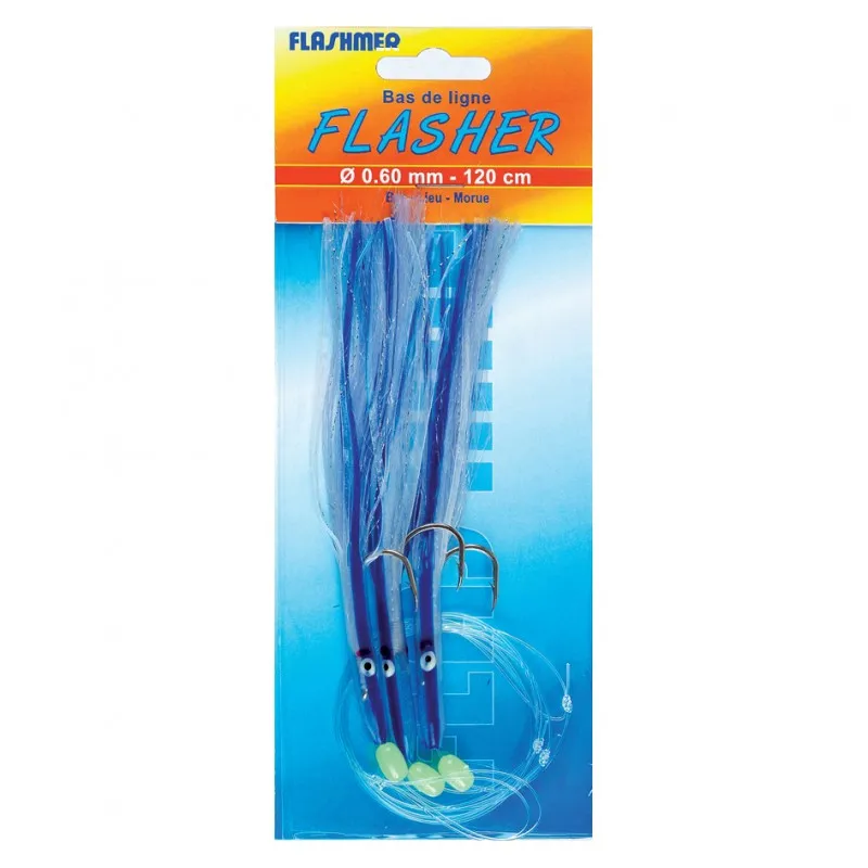 BAS DE LIGNE FLASHER - 3 HAMEÇONS