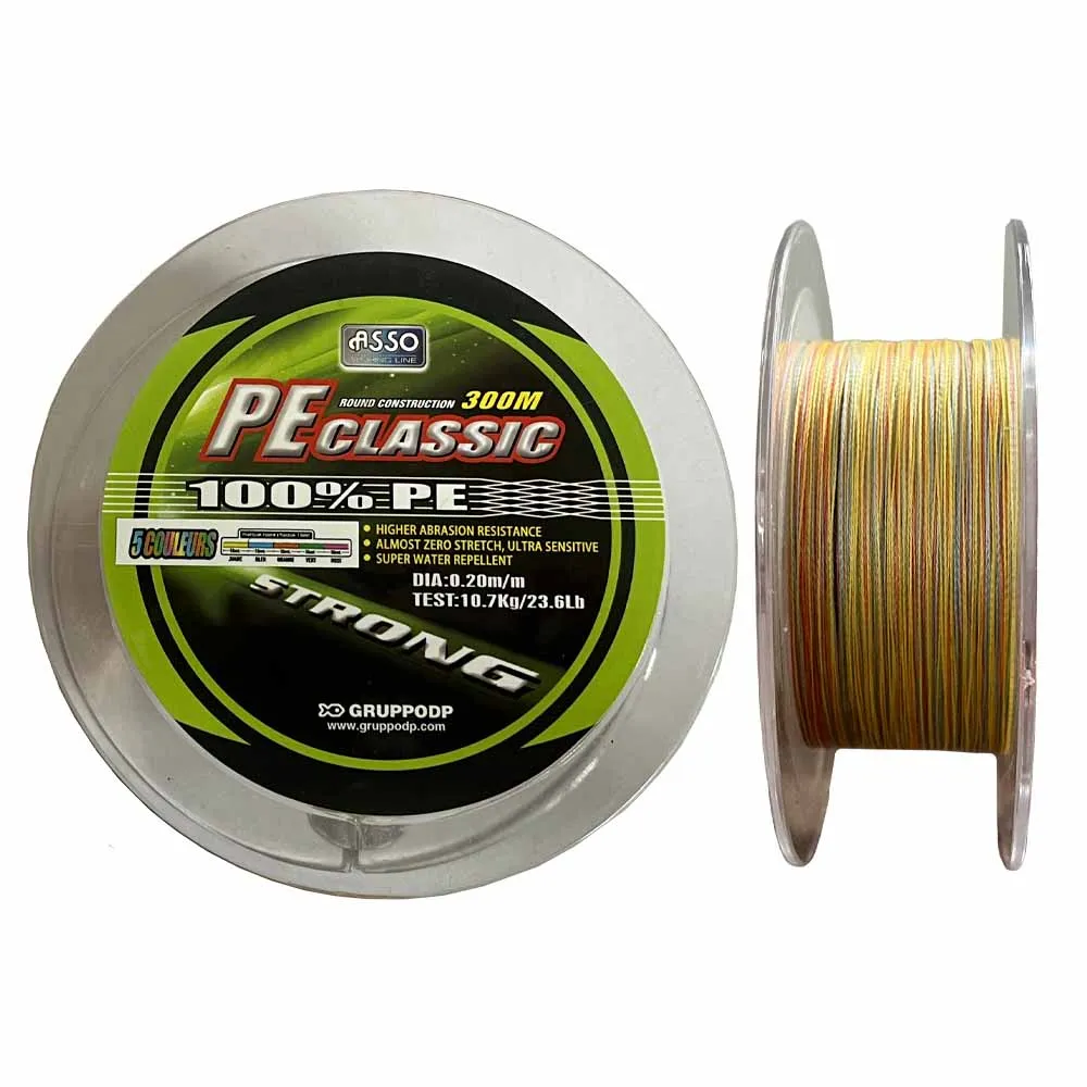 TRESSE PE CLASSIC 4x PE - 300 M - MULTICOLORE