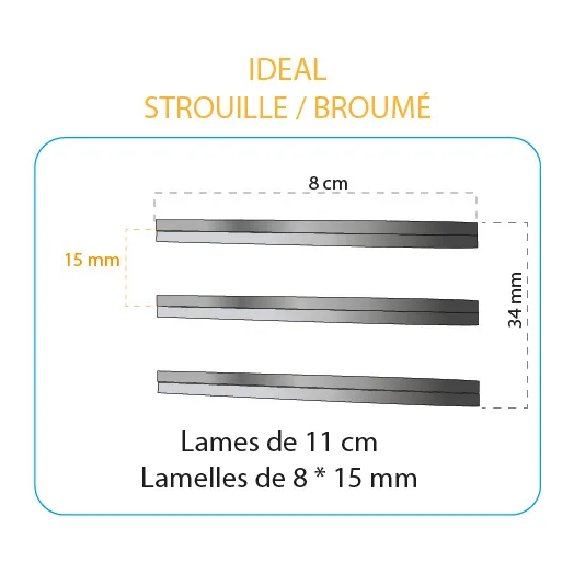 CISEAUX 3 LAMES BROUMÉ 15 mm