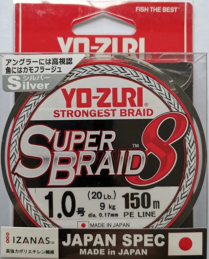 TRESSE SUPER BRAID 8x - 150 m - GRISE