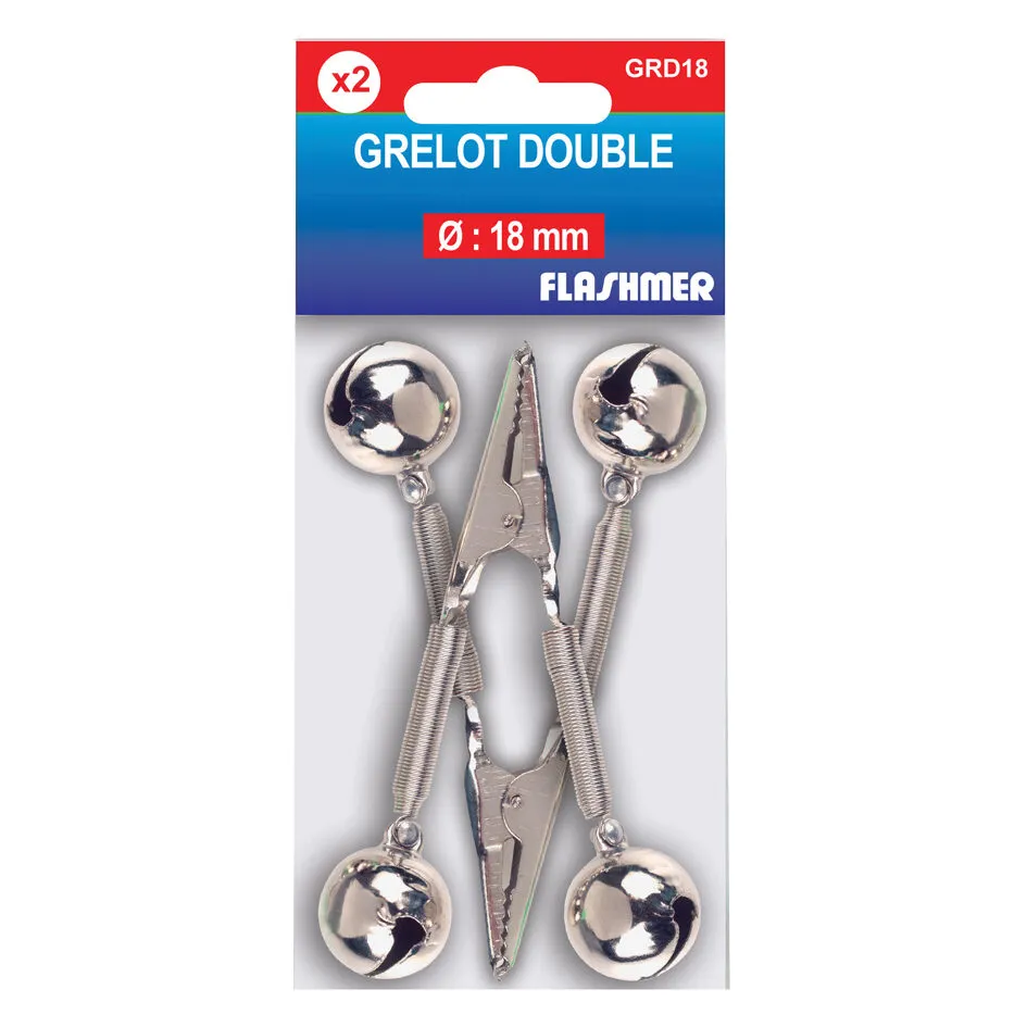 DOUBLE CROCODILE BELL - NICKEL Ø 18 mm