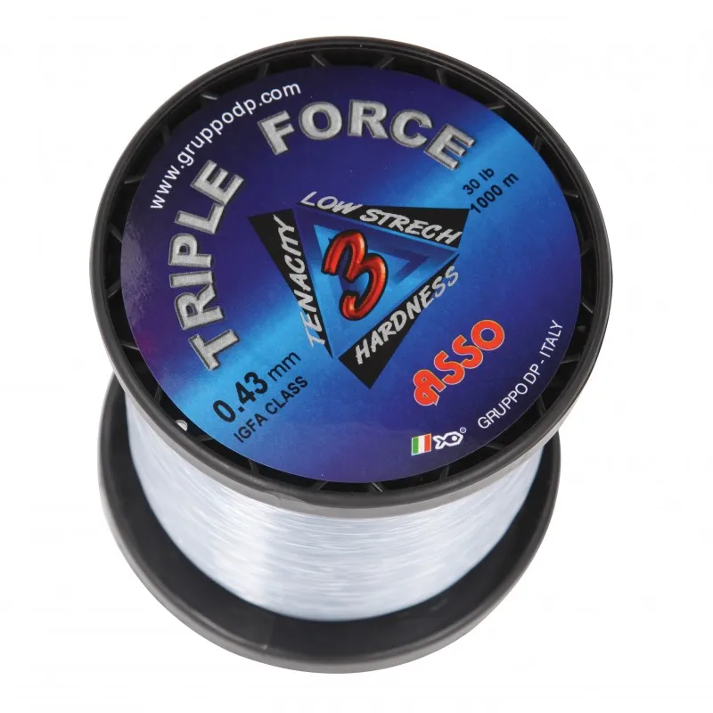 NYLON TRIPLE FORCE - BOBINE 1000 m - CRISTAL