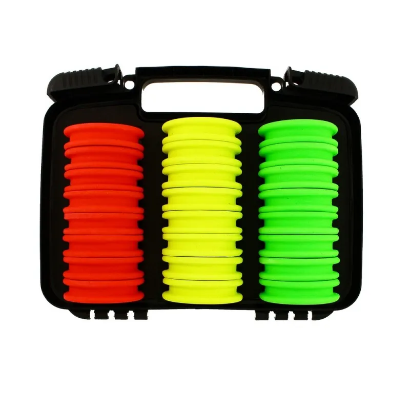 BOITE x24 PLIOIRS RONDS EN MOUSSE + EPINGLES - Ø 65 X 18 mm - Coloris assortis