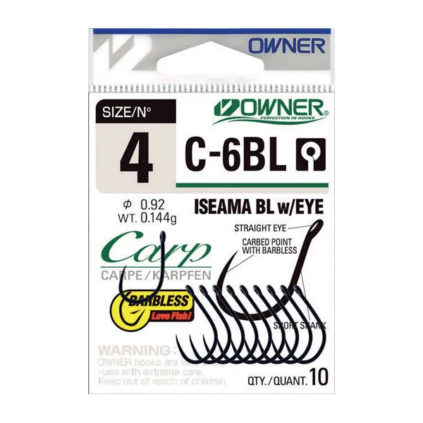 C-6BL ISEAMA BARBLESS BLACK CHROME