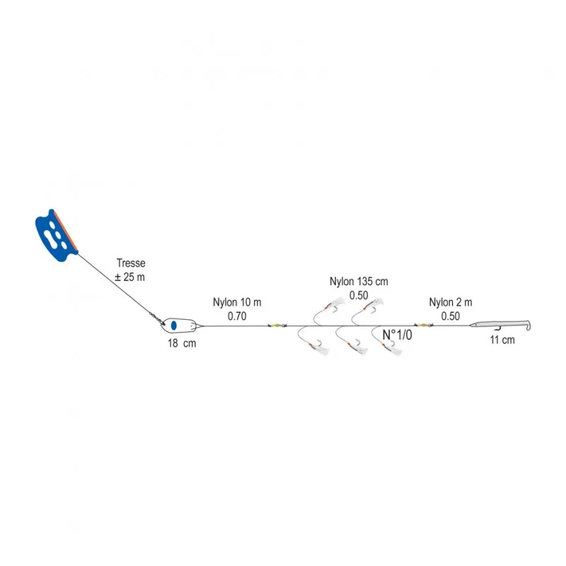 AQUA-NEMO HAND-PULLED TOW LINE