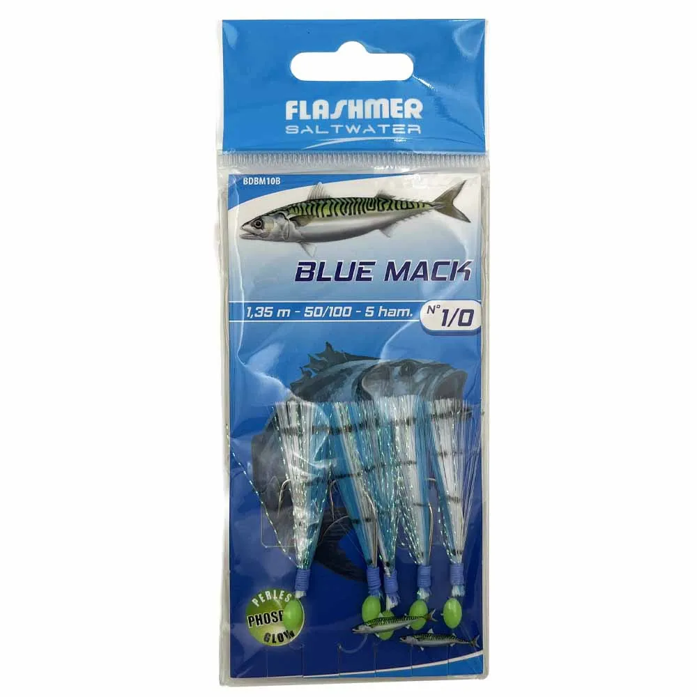 BAS DE LIGNE BLUE MACK - 5 HAMEÇONS N° 1/0