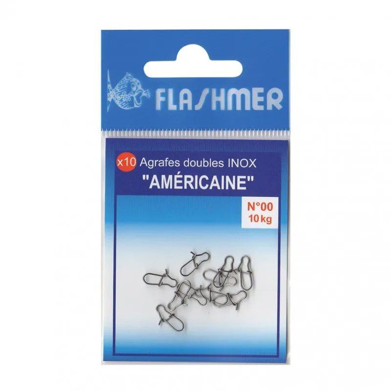 AGRAFE DOUBLE AMERICAINE - x10