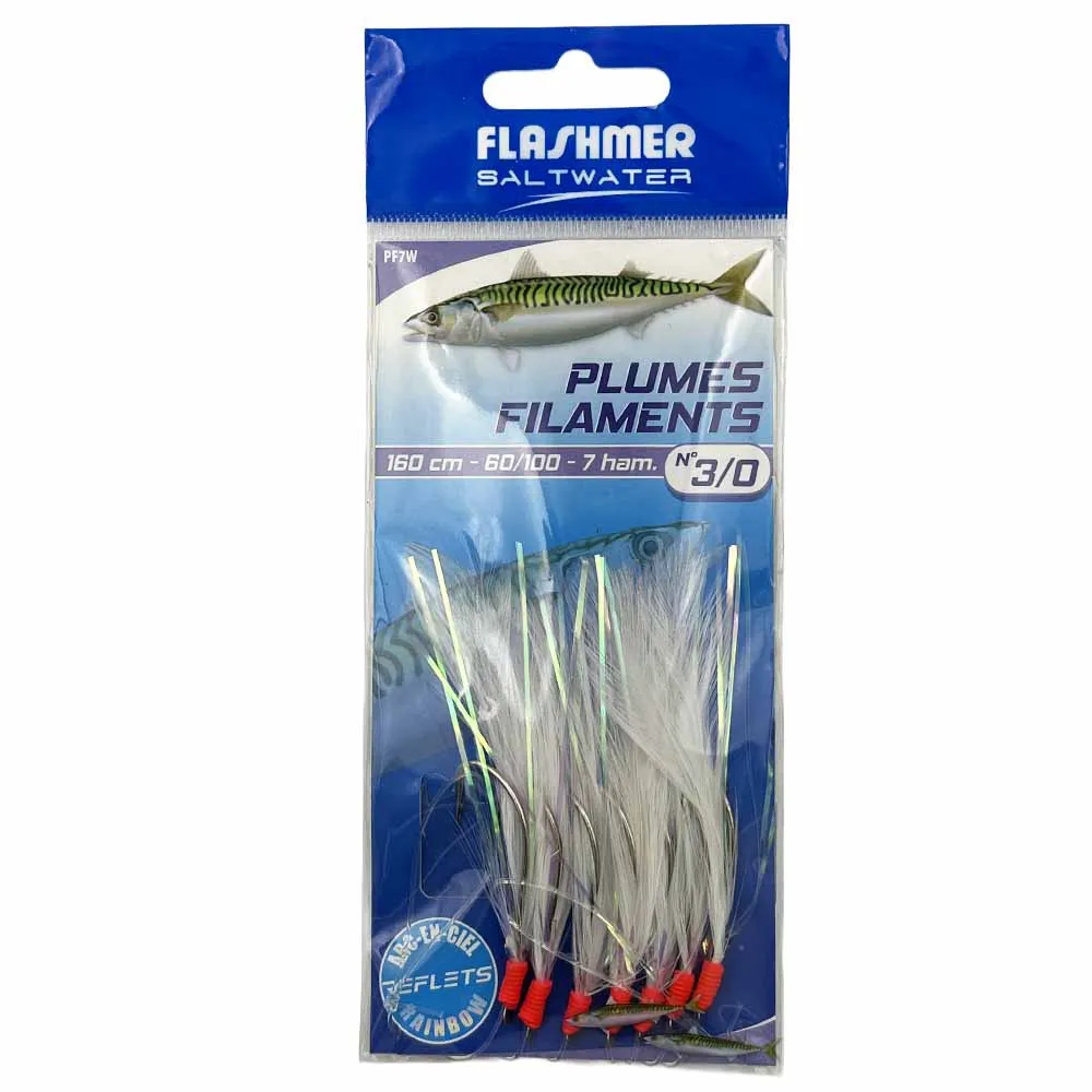 PLUMES DE MER FILAMENTS - 7 HAMEÇONS N° 3/0