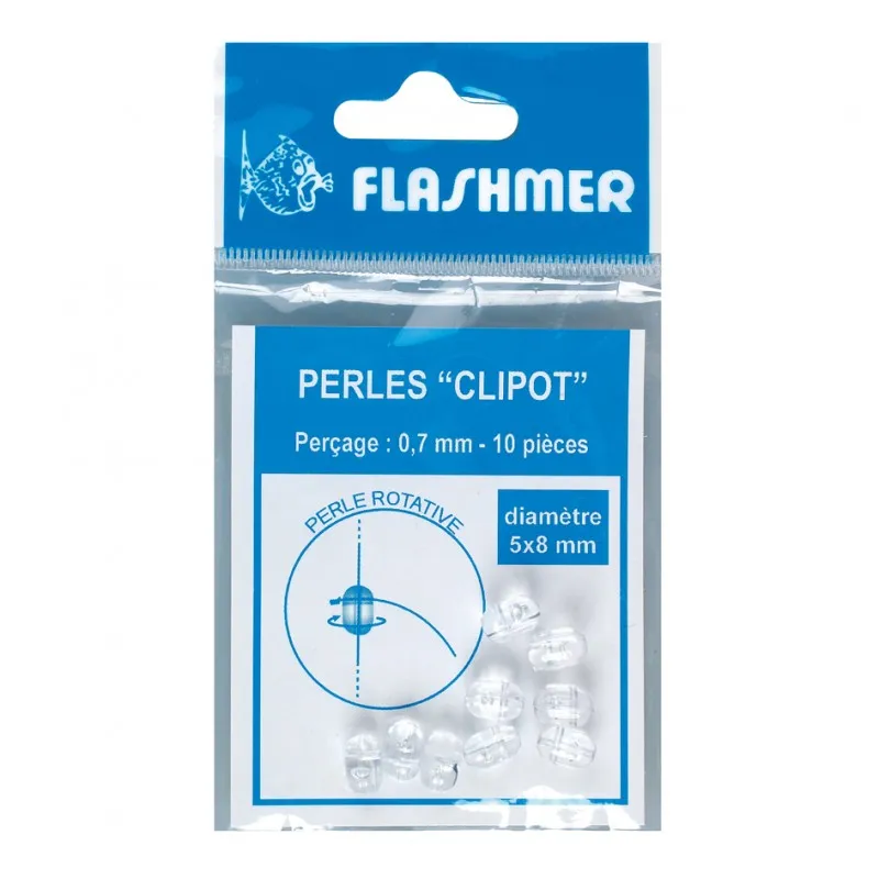 PERLE CLIPOT - TRANSPARENTE - x10