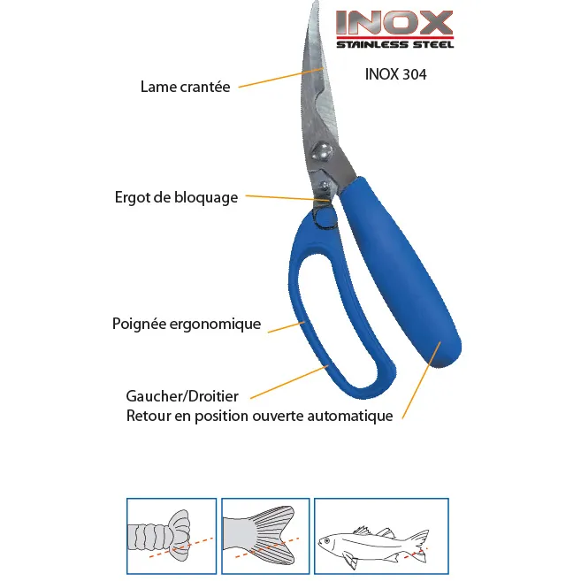 MAGNUM 21 CM STAINLESS STEEL TAIL-TRIMMING SCISSORS