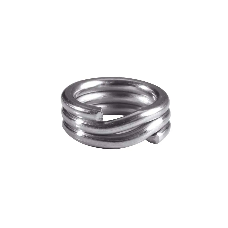 TRIPLE SPLIT RINGS OF STAINLESS STEEL - 10 pcs
