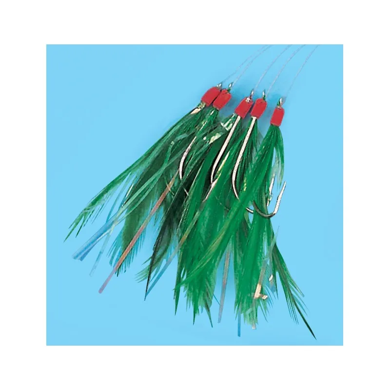 PLUMES DE MER FILAMENTS - 5 HAMEÇONS N° 2/0