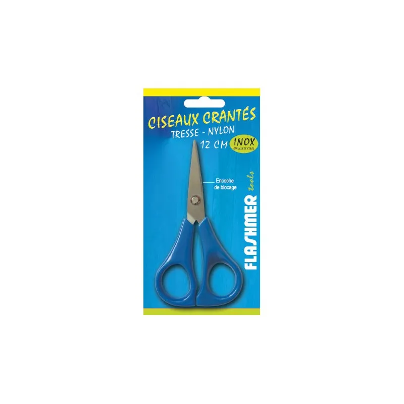 CISEAUX CRANTÉS A TRESSE 12 CM INOX