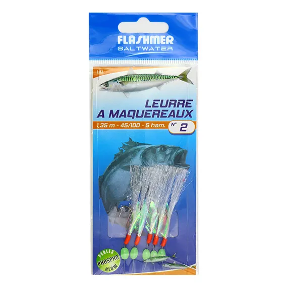 Produit LEURRE A MAQUEREAUX - 5 HAMEÇONS - BLANC Image