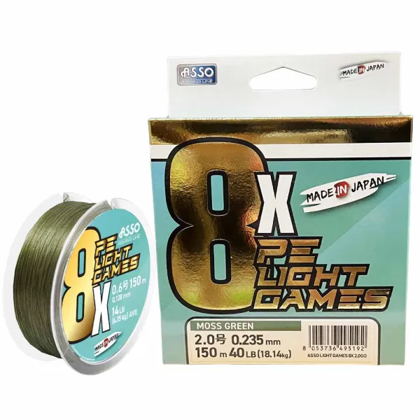Produit TRESSE LIGHT GAMES 8X PE - 150 m - GREEN Image