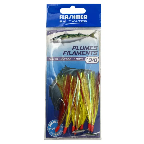 Product SEA FEATHERS FILAMENTS - 7 HOOKS SIZE 3/0 Image
