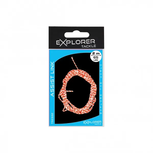 Product BRAIDED LINK CABLE - 2 m - RED / WHITE Image