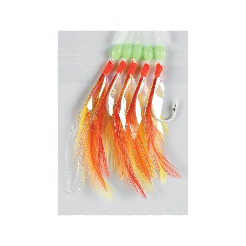 LUMI-PLUMES SEA FEATHERS - 5 HOOKS SIZE 2/0